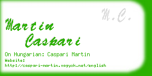 martin caspari business card